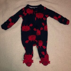 Carters Crab 2-Way zip up sleep&play onesie